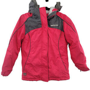 ZEROXPOSUR Girls' Winter Jacket Size Small 7/8 Hooded Faux Fur Trim